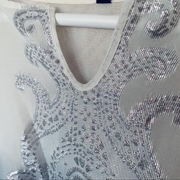 Sheer glittery embroidered blouse - Picture 3 of 5